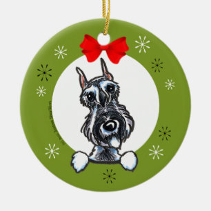 Salta klassikern för pepparSchnauzerjul Julgransprydnad Keramik