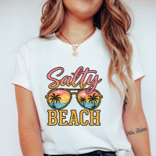 Salta solglasögon på stranden; Retro sommar palmtr T Shirt