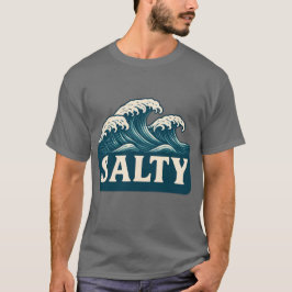 Salta Tealblå Surfstrandvågor | Kustliv T Shirt