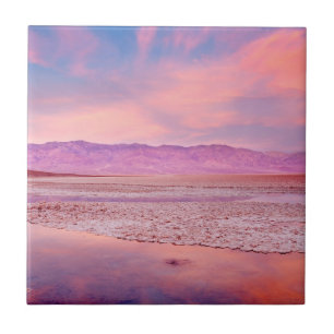 Salta vatten sjön Death Valley Kakelplatta