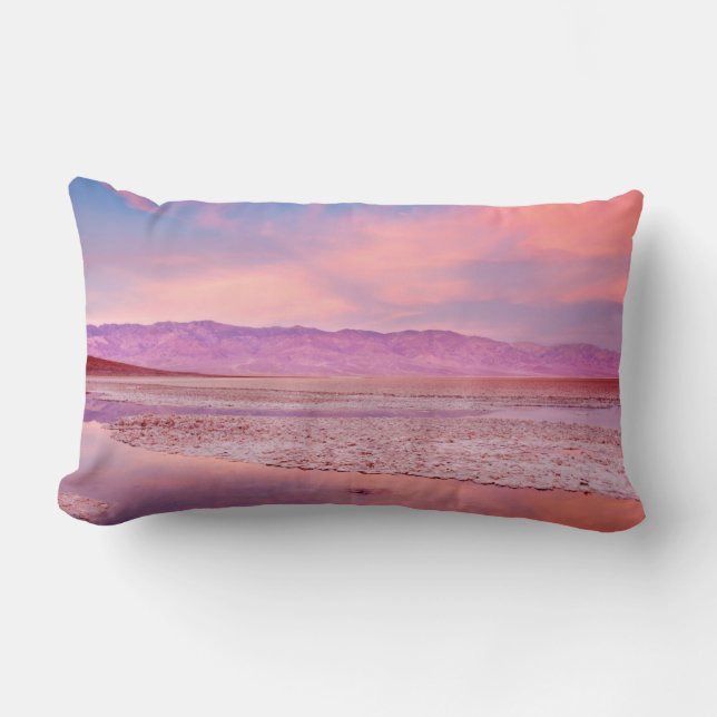 Salta vatten sjön Death Valley Lumbarkudde (Framsida)