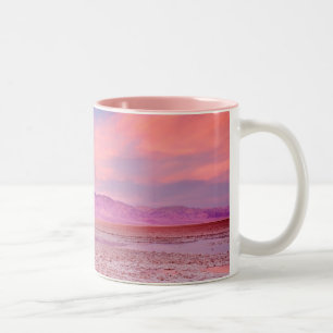 Salta vatten sjön Death Valley Två-Tonad Mugg