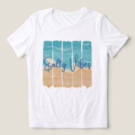 Salta Vibrationer Tropisk Strand Strandlinje Havsv T Shirt