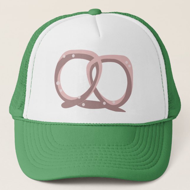 Saltad flätad mönster i rosa pretzel  keps (Framsida)
