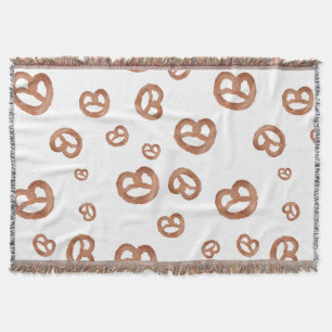 Saltad mjuk vattenfärg Pretzel Mönster Filt
