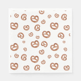 Saltad mjuk vattenfärg Pretzel Mönster Pappersservett