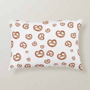 Saltad mjuk vattenfärg Pretzel Mönster Prydnadskudde