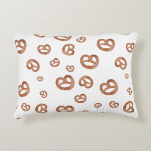 Saltad mjuk vattenfärg Pretzel Mönster Prydnadskudde