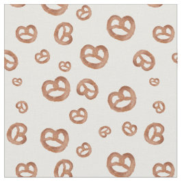 Saltad mjuk vattenfärg Pretzel Seamless Mönster Tyg