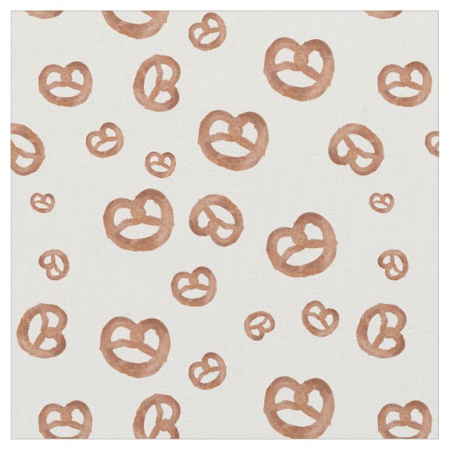 Saltad mjuk vattenfärg Pretzel Seamless Mönster Tyg (Närbild)