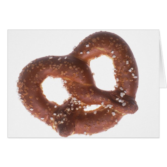 Saltad Pretzel Hälsningskort (Framsidan Horizontal)