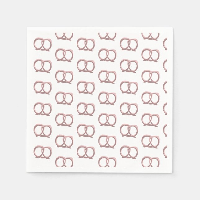 Saltad Pretzel Twist Mönster Party Pappersservett (Framsidan)