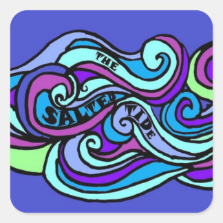 Saltade Stickers Fyrkantigt Klistermärke