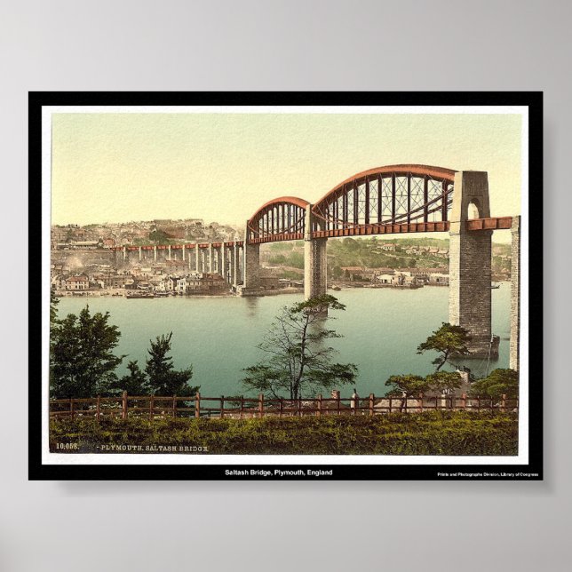 Saltash Bridge, Plymouth, England Poster (Framsidan)