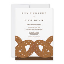 Saltat Pretzels Bröllop White Brown-Lodrät