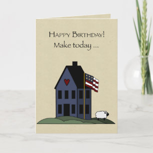 Saltbox Birthday House Kort