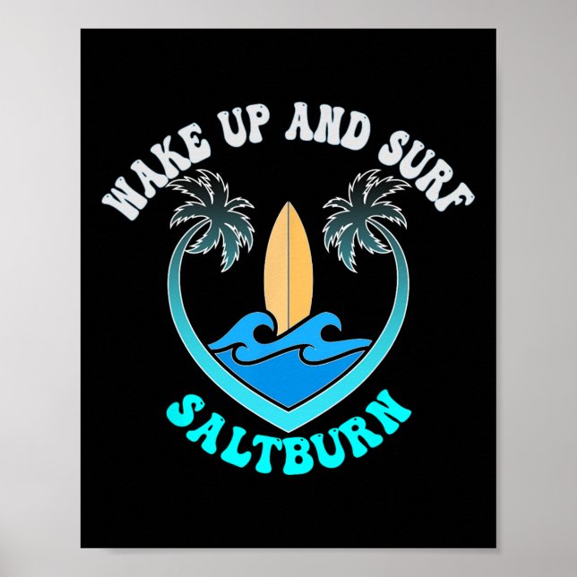 Saltburn, vakna och surfa  poster (Framsidan)