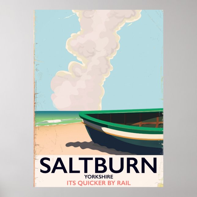 Saltburn - Yorkshire vintage reseaffisch affisch. Poster (Framsidan)
