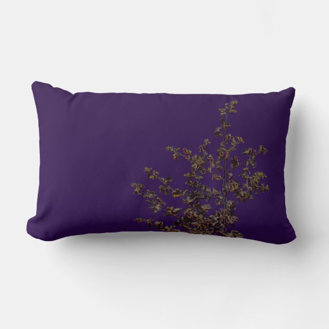 Saltbush Atriplex Löv Nature Minimalistic Cushion Lumbarkudde (Framsida)