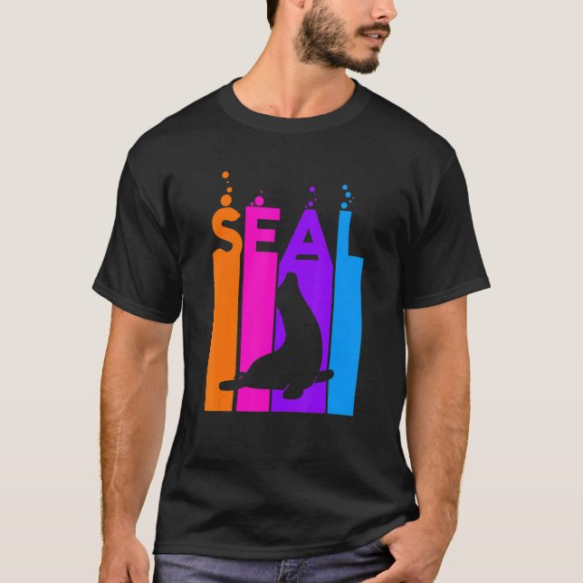 Sältdjursbuskbubbla med Silhouette T Shirt (Framsida)