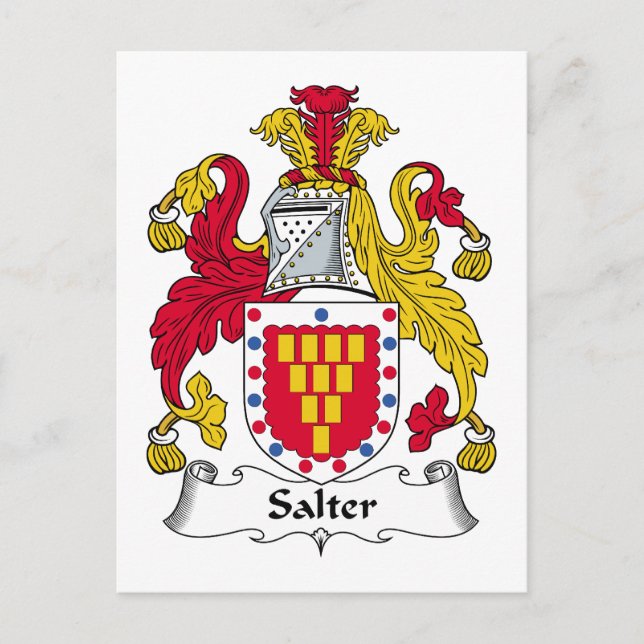 Salter Family Crest Vykort (Framsida)