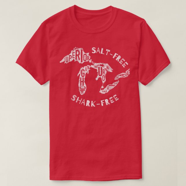 Saltfri haj, Underbar Sjöar T Shirt (Design framsida)