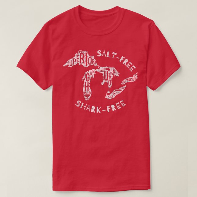 Saltfri haj, Underbar Sjöar T Shirt (Design framsida)