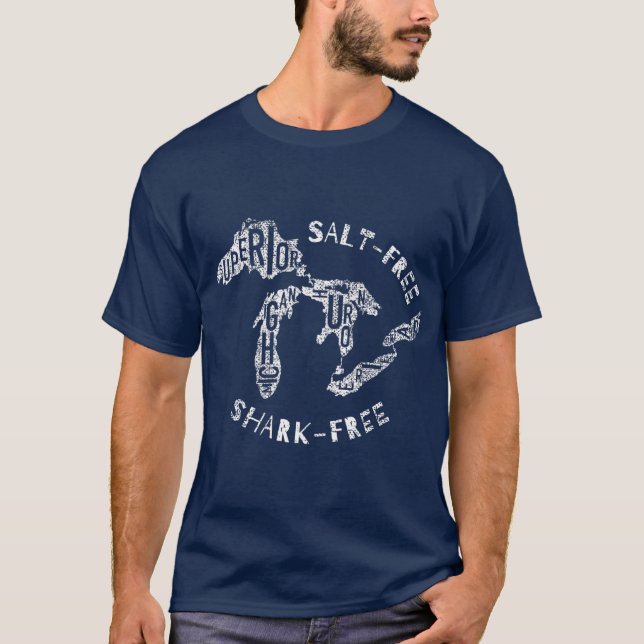 Saltfri haj, Underbar Sjöar T Shirt (Framsida)