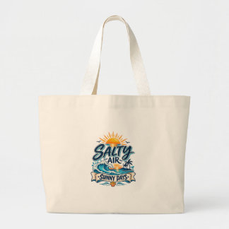 Saltig luft Soliga dagar Strand Totebag Jumbo Tygkasse