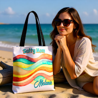 Saltig Mamma Strand Sommarstil Tygkasse