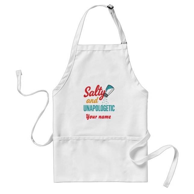 Saltig och Ouppfostrade – Retro Diner Saltkar Förkläde (Framsidan)