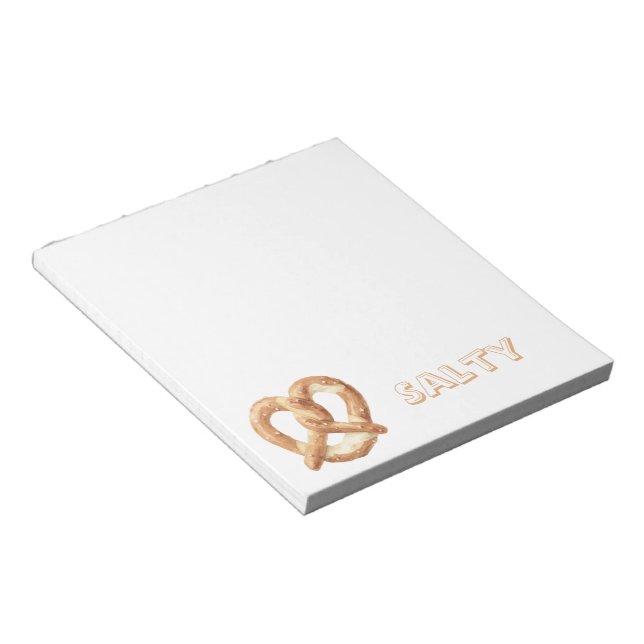 Saltig Pretzel   Anteckningsblock (Vinklad)