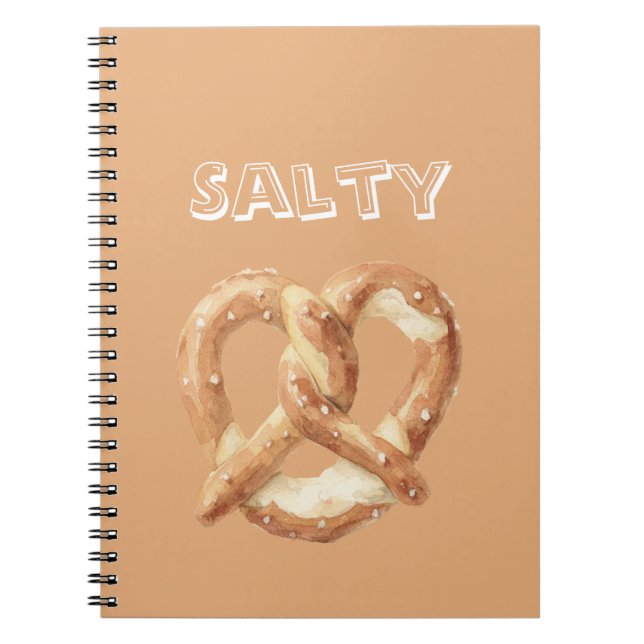 Saltig Pretzel   Anteckningsbok (Framsidan)