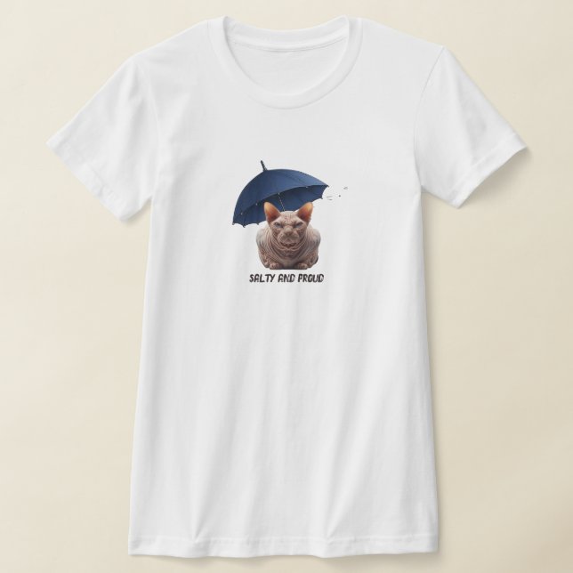 Saltig Sphynx Katt T Shirt (Laydown)