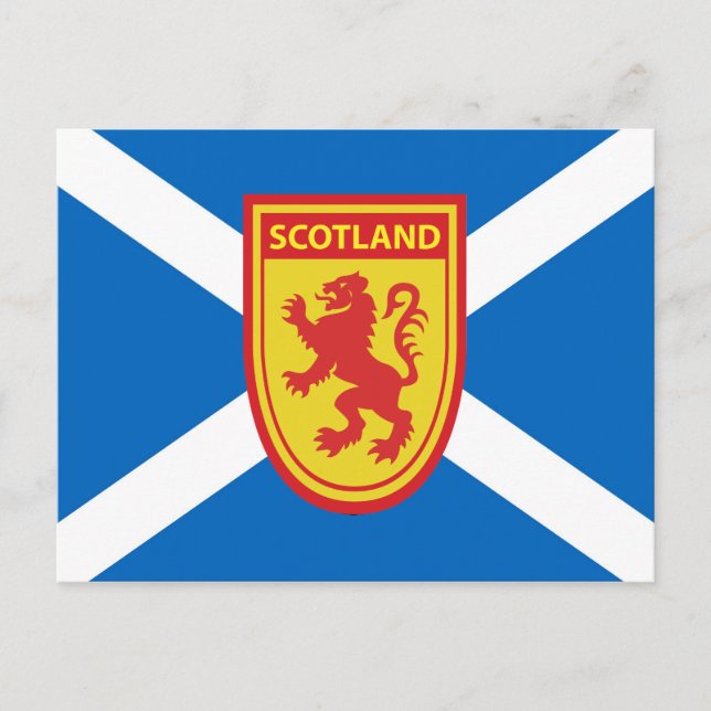Saltire and Scotland Shield-vykort Vykort (Framsida)