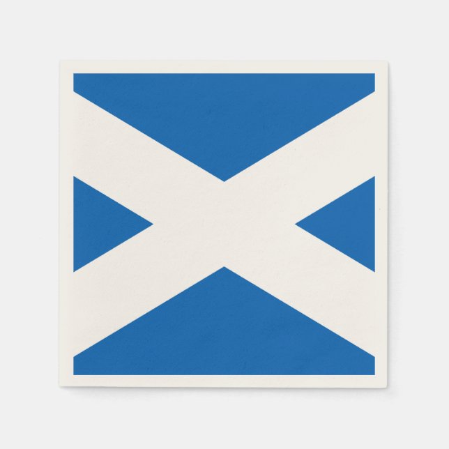 Saltire ~ Flagga of Scotland Pappersservett (Framsidan)