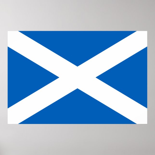 Saltire ~ Flagga of Scotland Poster (Framsidan)