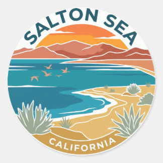 Salton Sea State Recreation Area Kalifornien Runt Klistermärke