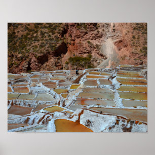 Saltpannor i Maras, Peru Poster