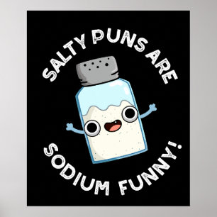 Saltpunktarna är natriumfunna saltpuder Mörk BG Poster