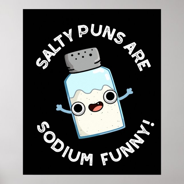 Saltpunktarna är natriumfunna saltpuder Mörk BG Poster (Framsidan)