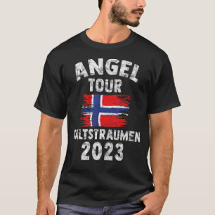 Saltraumen 2023 Angel Tour till Norge med Flagga T Shirt