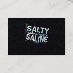 Saltsalt som Normal saltsjuksköterska, Sjukvårda Visitkort