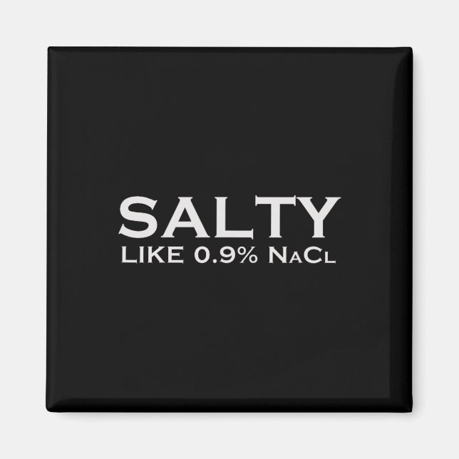 Saltsalt som vanlig saltlösning 0,9 Nacl Nurse Med Magnet (Framsidan)