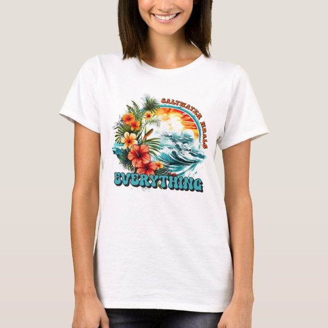 Saltvatten läker allt  t shirt (Framsida)