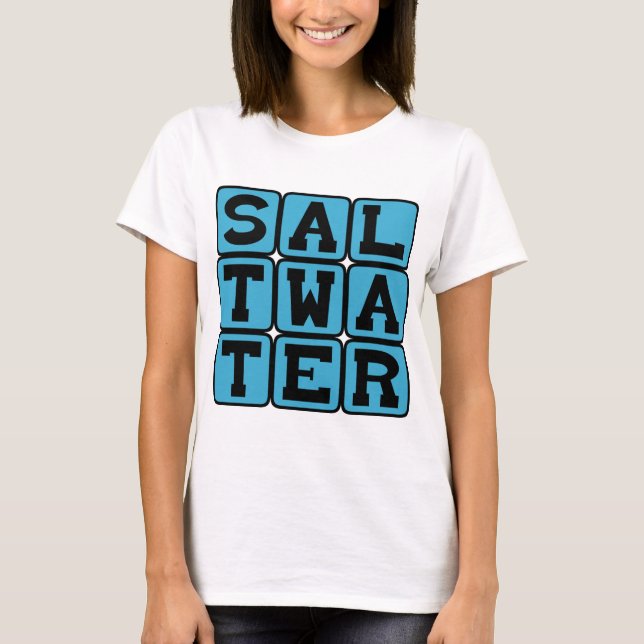 Saltvatten, Oceanen Vatten T-shirt (Framsida)