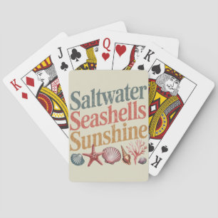 Saltvatten Snigelskal Solsken Sommar Strand Semest Casinokort