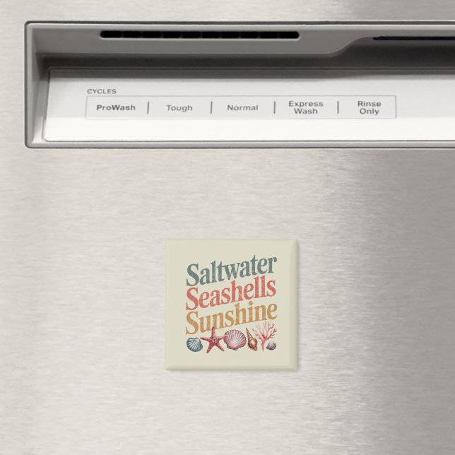 Saltvatten Snigelskal Solsken Sommar Strand Semest Magnet (In Situ (Dishwasher))