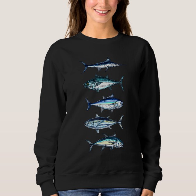 Saltvattenarter Svärdfisk Fiske i fiskeområde H T Shirt (Framsida)