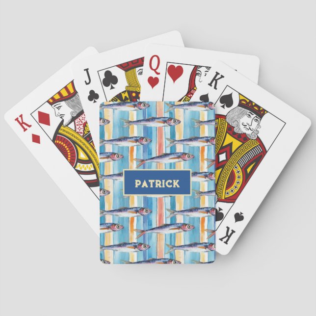 Saltvattenfisk (strandfisk) i Mönster Casinokort (Baksidan)